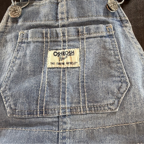 OshKosh B'gosh Blue and White Eyelet Overall Dress. Sz 4T - Picture 2 of 7